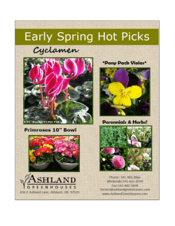 Availability List - Ashland Greenhouses