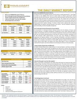 THE DAILY MARKET REPORT - Gold Coast Fund Management