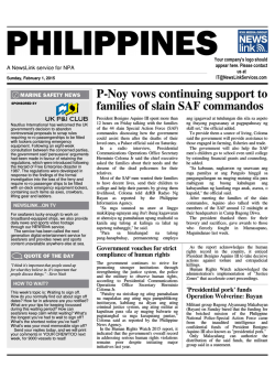 P-Noy vows continuing support to families of slain SAF commandos