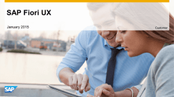 SAP Fiori UX Overview