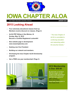 ICA Newsletter January 2015