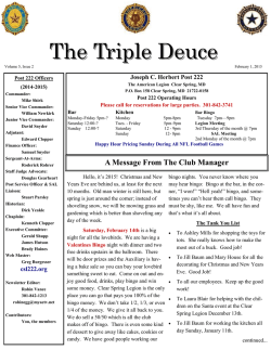 The Triple Deuce - Clear Spring Legion Post 222