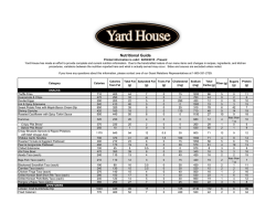 nutrition info - Yard House Restaurants