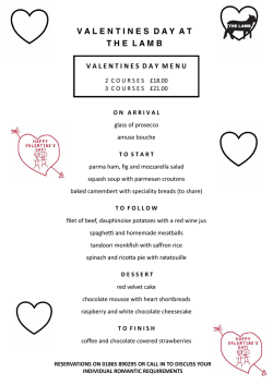 Valentines Day - The Lamb Chalgrove