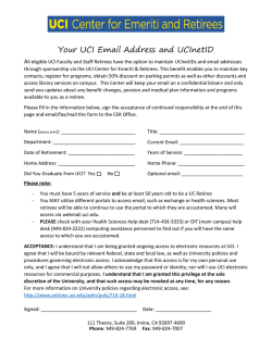 Your UCI Email Address and UCInetID