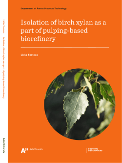 Isolation of birchxylan as a partof pulping-based biorefinery