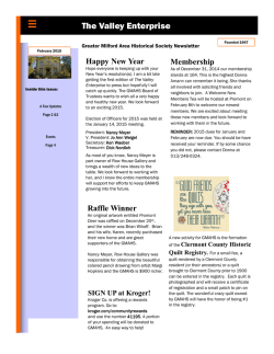 2015 - Greater Milford Area Historical Society