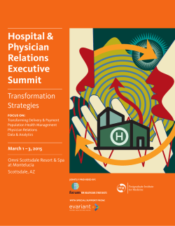 Conference Brochure - Healthcare Strategy Institute