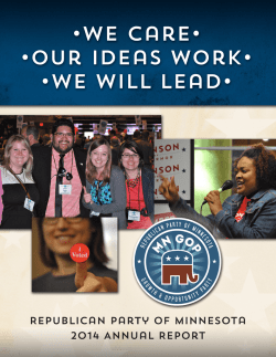 MNGOP 2014 Report - The Republican Party of Minnesota