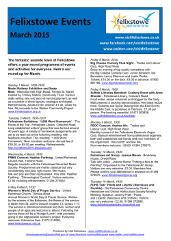 March 2015 Events - Suffolk Coastal District Council