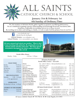 Bulletin - All Saints Catholic Church
