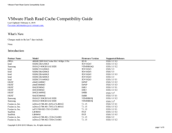 Download Full VMware Flash Read Cache Compatibility Guide