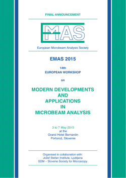 Final Announcement - European Microbeam Analysis Society