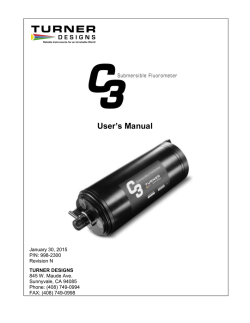 C3 User Manual - Turner Designs