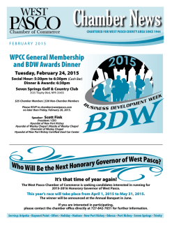 February 2015 - West Pasco Chamber of Commerce