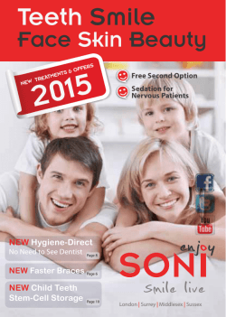 Download the SONI 2015 DENTAL FACE AND BEAUTY BROCHURE
