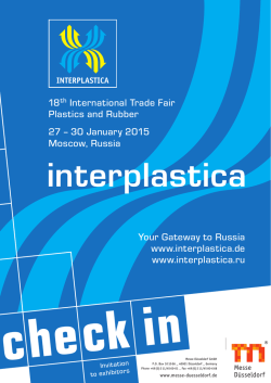 Check in brochure 2015 - interplastica Trade Fair