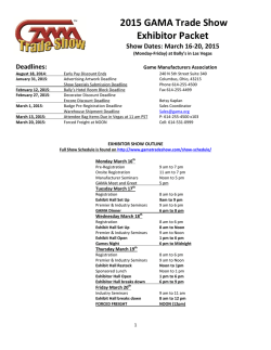 2015 GAMA Trade Show Exhibitor Packet