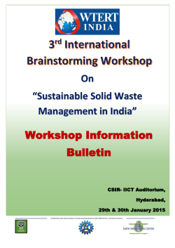 On “Sustainable Solid Waste Management in India