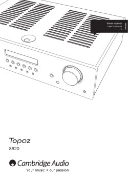 Topaz SR20 Users Manual English