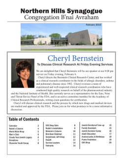 February Bulletin - Northern Hills Synagogue