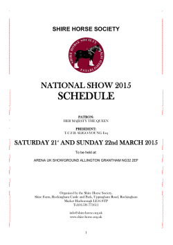 National Show Schedule - The Shire Horse Society