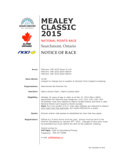 Mealey Classic 2015 Race Notice FINAL