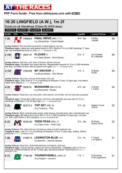 At The Races PDF FORM GUIDE