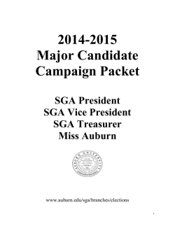 2014-2015 Major Candidate Campaign Packet