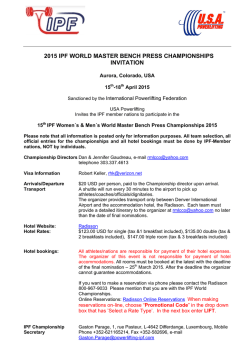 2015 ipf world master bench press championships invitation