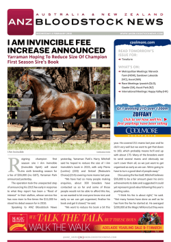 Read more - ANZ Bloodstock News
