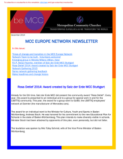 Europe Network NewsletterDecember2014
