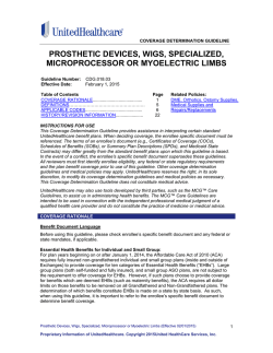 Prosthetic Devices, Wigs - UnitedHealthcareOnline.com
