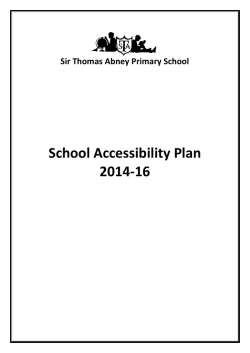 School Accessibility Plan 2014-16