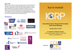 View the 2015 ICRP Annual Meeting brochure