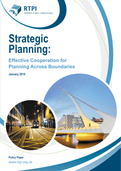 PDF: Strategic Planning - Royal Town Planning Institute