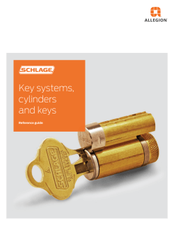 Schlage Key Systems, Cylinders and Keys Catalog