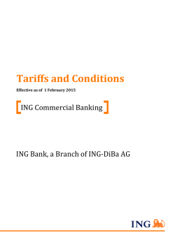 Tariffs and Conditions
