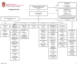 DoIT Organization Chart - University of Wisconsin–Madison