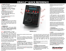ORACLE™ QUICK REFERENCE