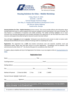 Housing Solutions for Cities – Mobile Workshop MC