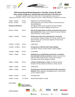 2015 International Wood Symposium Program