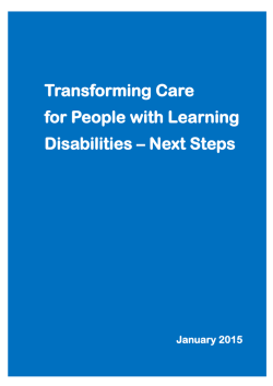 Transforming Care for People with Learning
