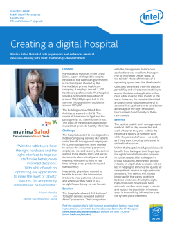 Creating a digital hospital