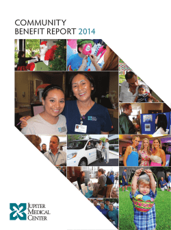 COMMUNITY BENEFIT REPORT 2014