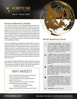 Fact Sheet - Fortune Minerals Limited