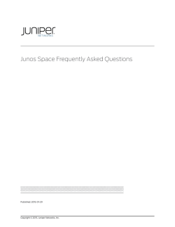 Junos Space Frequently Asked Questions