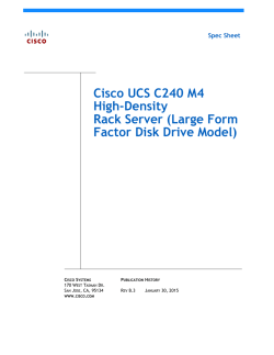 Cisco UCS C240 M4 LFF Rack Server Spec Sheet