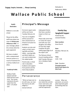 Newsletter - Wallace Public School