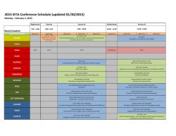 2015 IETA Conference Schedule (updated 01/30/2015)